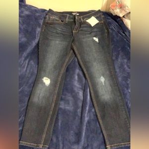 Ripped skinny jeans!